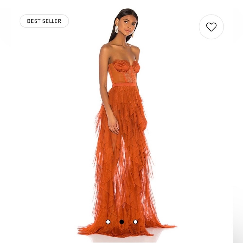 For Love and Lemons x Revolve Rust Gown